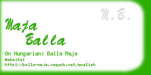 maja balla business card